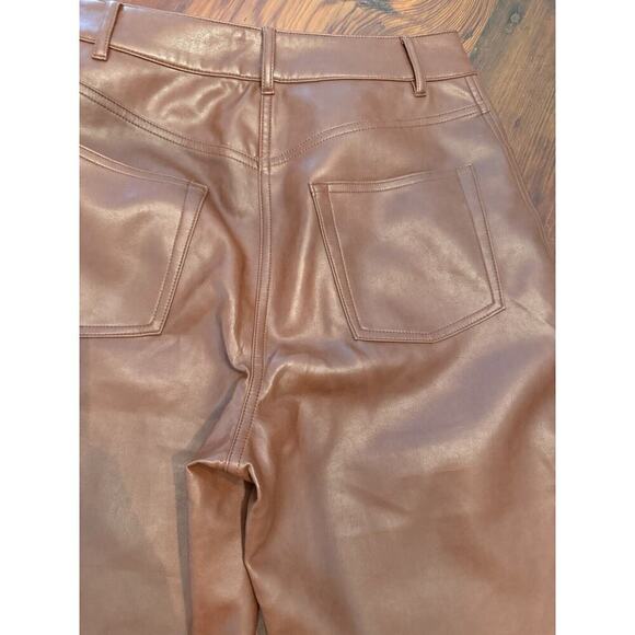 Aritzia Wilfred Oracle Faux Leather Balloon Pants Size 6 Brown EUC - Picture 16 of 16